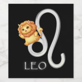 Leo Wine Label Weinetikett (Einzelnes Label)