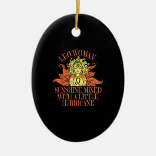 Leo Woman Zodiac Sign Juli August Geburtstag Keramik Ornament