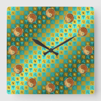 Leo & Wood Hund Quadratische Wanduhr
