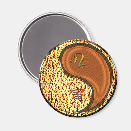 Leo & Wood Tiger Magnet (Vorderseite/Rückseite)