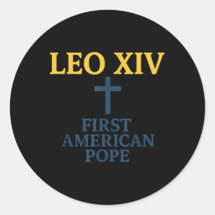 Leo Xiv Erster amerikanischer Papstentwurf Runder Aufkleber