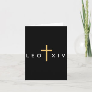 Leo Xiv Papst Kreuz Thin Christlicher Glaube Jesus Karte