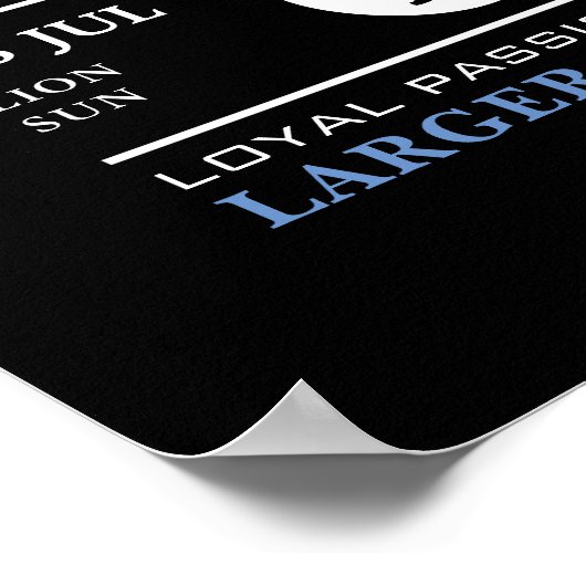 Leo-Zeichen des Zodiaks, Astrologisches Poster (Ecke)