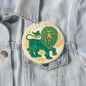 Leo-Zeichen des Zodiaks auf Button (Beispiel)