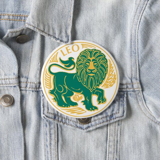 Leo-Zeichen des Zodiaks auf Button (Beispiel)