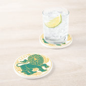 Leo-Zeichen des Zodiaks auf einem Untersetzer (Seite)