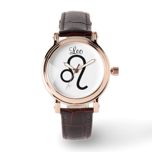 Leo-Zeichen des Zodiaks. Ladys Watches. Armbanduhr (Vorderseite)