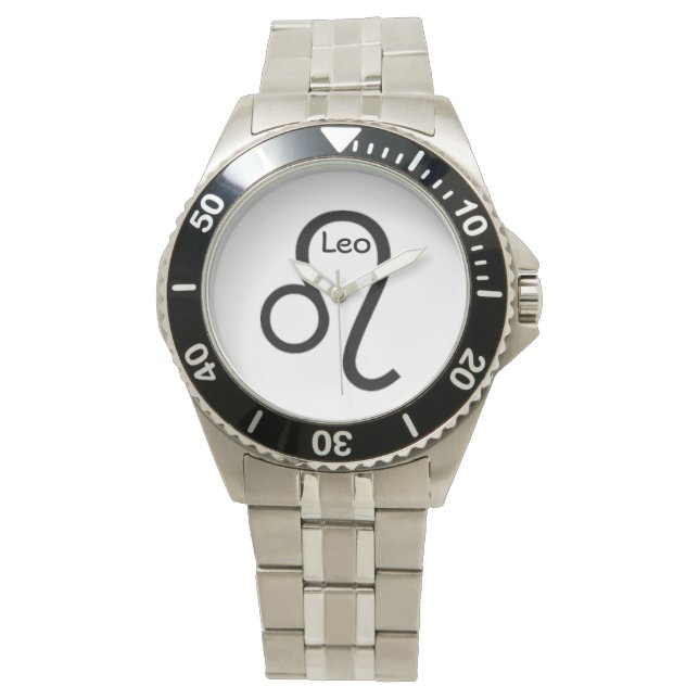 Leo-Zeichen des Zodiaks. Mens Uhren. Armbanduhr (Vorderseite)