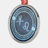 Leo/Ziege Ornament Aus Metall (Links)