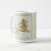 Leo Zodiac Antique Astronomisches Diagramm Kaffeetasse (Vorderseite Links)