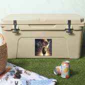 Leo Zodiac Art - Majestic Lion and Constellation. Aufkleber (Kühler)