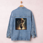 Leo Zodiac Art - Majestic Lion and Constellation. Jeansjacke (Hangar)
