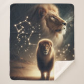 Leo Zodiac Art - Majestic Lion and Constellation. Sherpadecke (Vorderseite)