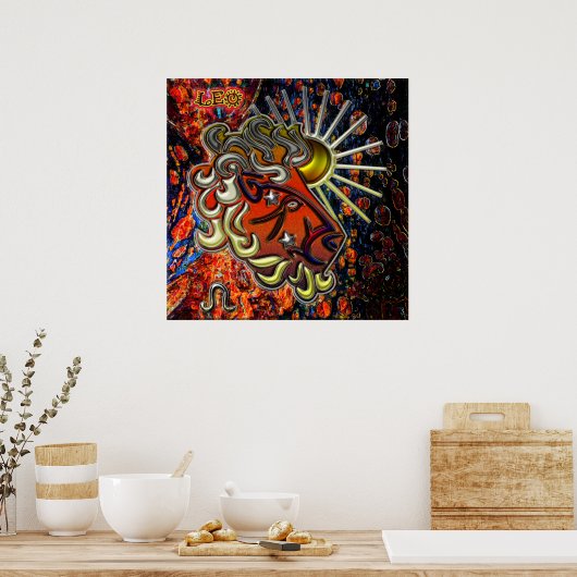 Leo Zodiac Art Poster (Küche)