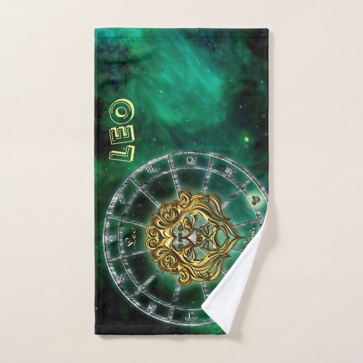 Leo Zodiac Astrologie Design Badhandtuch Set (Handtuch)