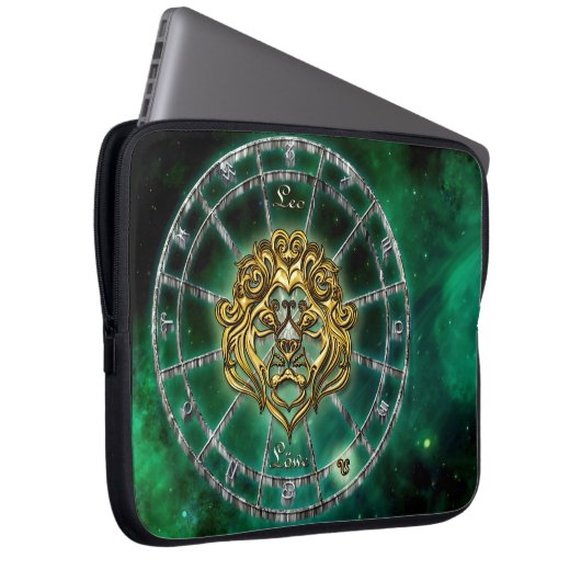 Leo Zodiac Astrologie Design Laptopschutzhülle (Vorne Rechts)