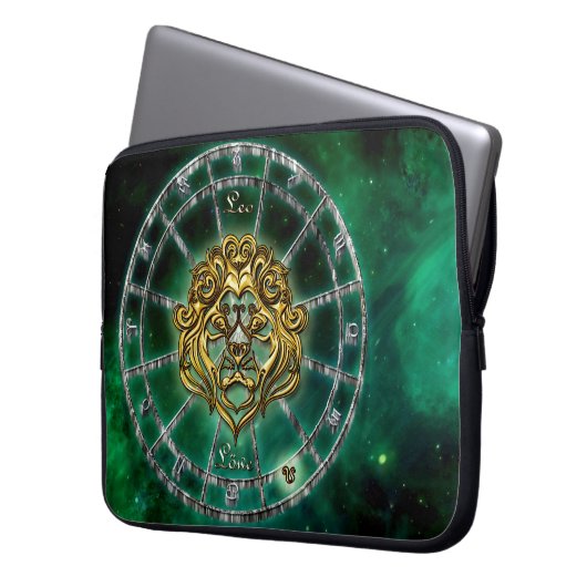 Leo Zodiac Astrologie Design Laptopschutzhülle (Vorderseite Links)