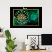 Leo Zodiac Astrologie Design Poster (Heimbüro)