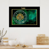 Leo Zodiac Astrologie Design Poster (Küche)