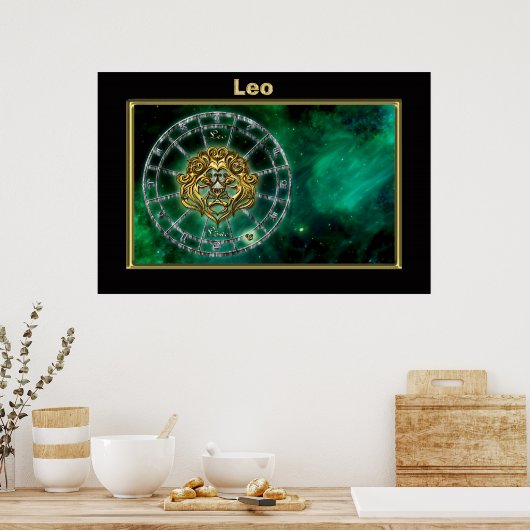 Leo Zodiac Astrologie Design Poster (Küche)
