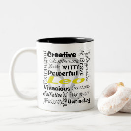 Leo Zodiac Astrologie Horoskop-Eigenschaften Colla Zweifarbige Tasse