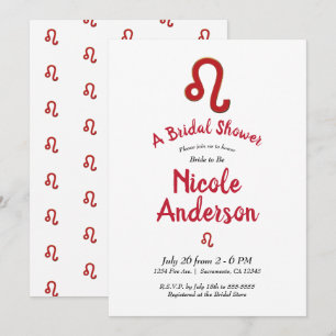 LEO Zodiac Astrologie Juli August Brautbad  Einladung