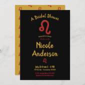 LEO Zodiac Astrologie Juli August Brautparty Einladung (Vorne/Hinten)