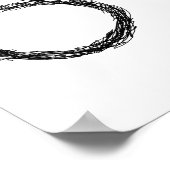 Leo. Zodiac Astrologie Zeichen. Schwarz. Poster (Ecke)