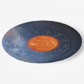 Leo Zodiac Astrologisches Zeichen - Fiery Golden S Pappteller (Schrägansicht)