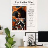 Leo | Zodiac Astrology Foto Newspapier Poster (Heimbüro)
