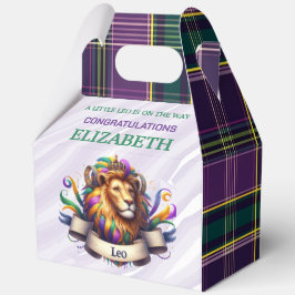 Leo Zodiac Baby Shower 5"w x 3"l x 6.5"h Geschenkschachtel