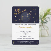 Leo zodiac Baby Shower Einladung (Stehend Vorderseite)