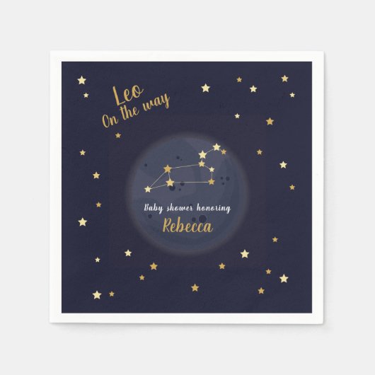 Leo zodiac Babydusche Serviette (Vorderseite)