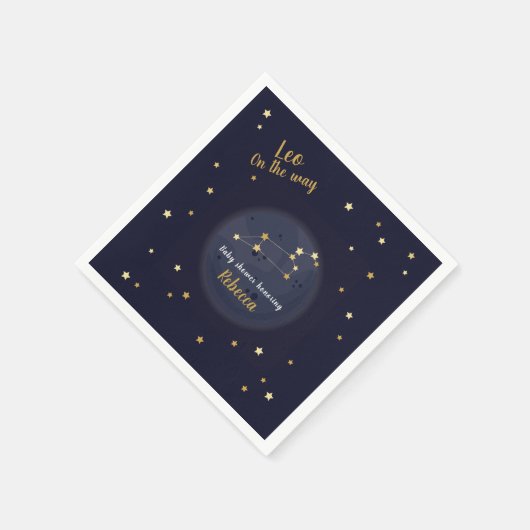 Leo zodiac Babydusche Serviette (Ecke)