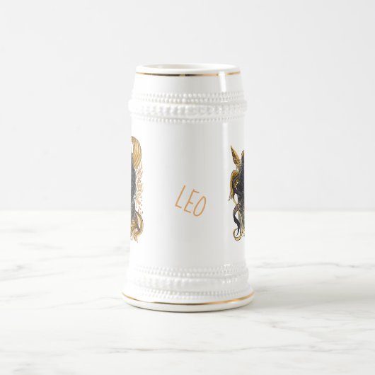 Leo Zodiac Bierglas (Mittel)