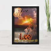 Leo Zodiac Birthday Card Karte (Vorderseite)
