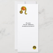 LEO,ZODIAC BIRTHDAY PARTY Astrologie Chart Silver Einladung (Rückseite)