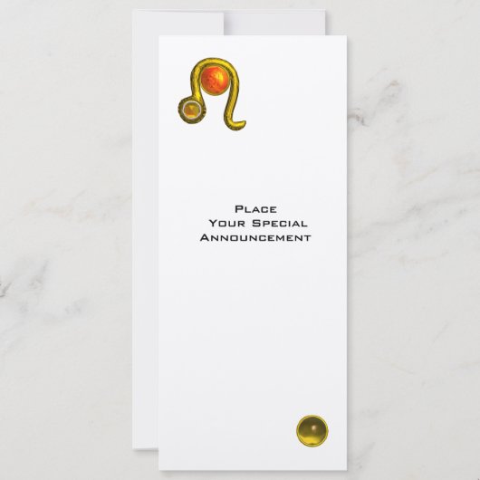 LEO,ZODIAC BIRTHDAY PARTY Astrologie Chart Silver Einladung (Rückseite)