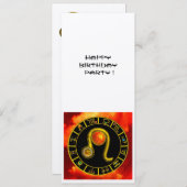 LEO,ZODIAC BIRTHDAY PARTY Astrologie Chart Silver Einladung (Vorne/Hinten)