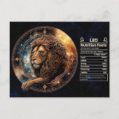Leo Zodiac Birthday Postcard Postkarte (Vorderseite)