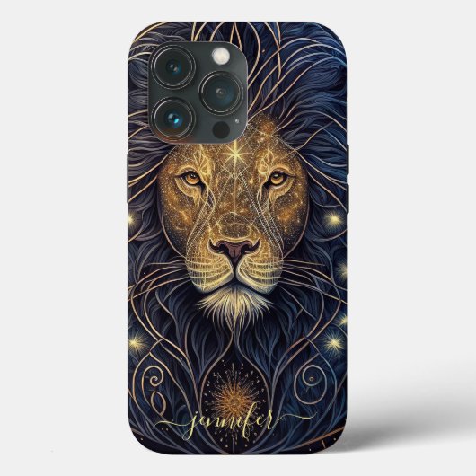 Leo zodiac Black and gold Case-Mate iPhone Fall Hülle (Rückseite)