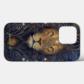 Leo zodiac Black and gold Case-Mate iPhone Fall Hülle (Rückseite (Horizontal))