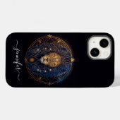 Leo zodiac Black and gold Case-Mate iPhone Fall Hülle (Rückseite (Horizontal))