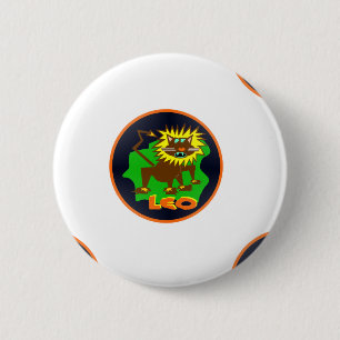 Leo zodiac button