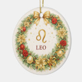 Leo Zodiac Christmas Ornament – Golden Winter Wrea (Links)