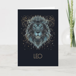Leo Zodiac Constellation Blankenkarte Dankeskarte