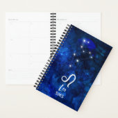 Leo Zodiac Constellation Dark Blue Galaxy Monogram Planer (Anzeige)