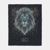 Leo Zodiac Constellation Fleece Blanket (Vorderseite)