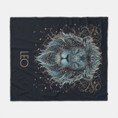 Leo Zodiac Constellation Fleece Blanket (Vorderseite (Horizontal))