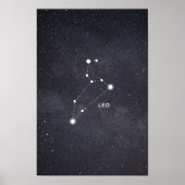 Leo Zodiac Constellation Poster (Vorne)